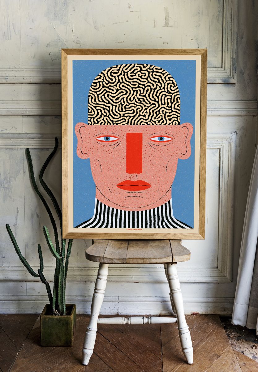 Prince Charming Illustration Poster. room preview
