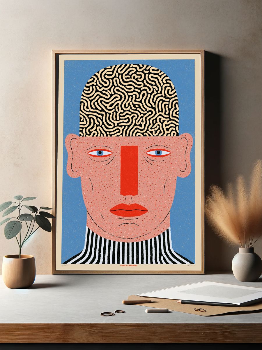 Prince Charming Illustration Poster. — room view 2