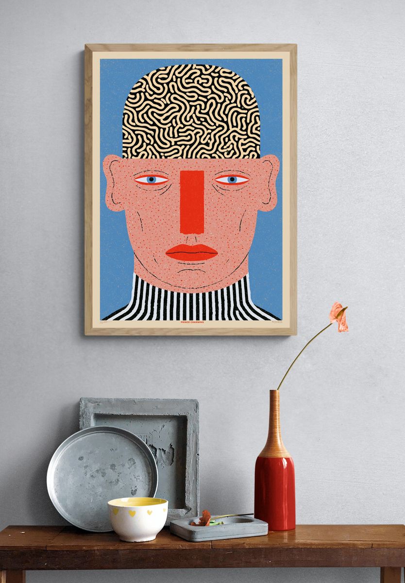 Prince Charming Illustration Poster. — room view 3