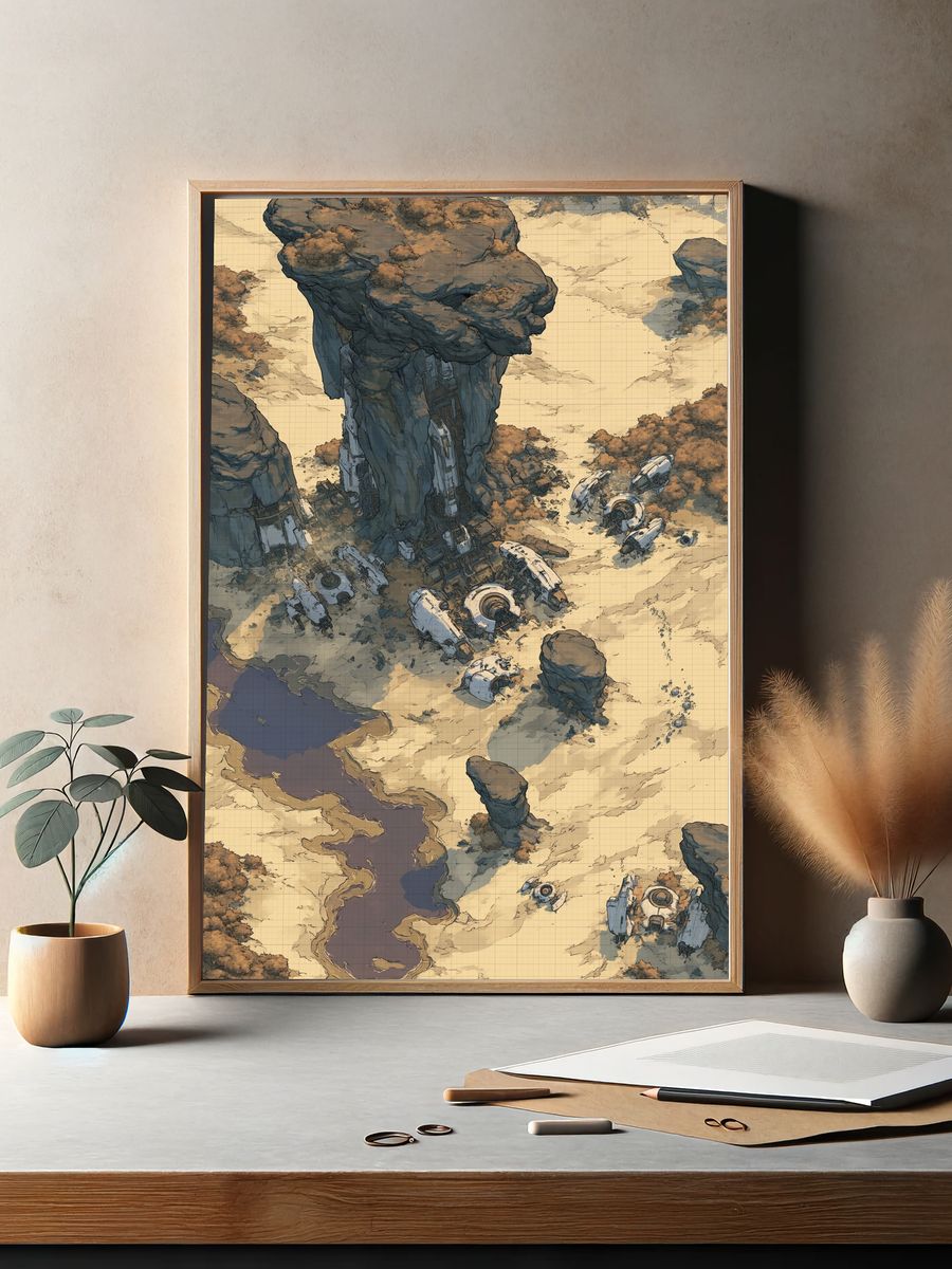 Sci-Fi Desert Outpost Poster. — room view 2