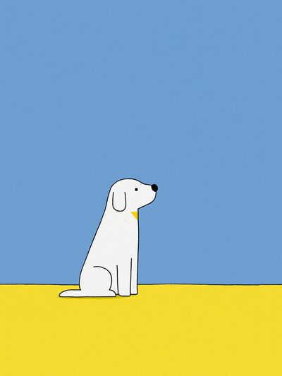 Minimal Dog Illustration Poster. poster