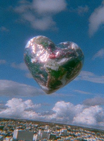 Floating Heart Sky Poster. poster — illustration art