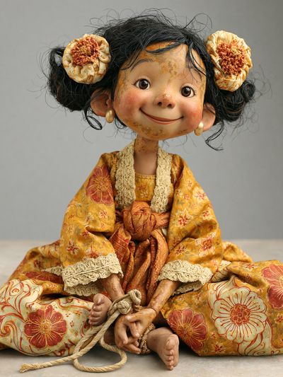 Whimsical Doll Portrait Print.