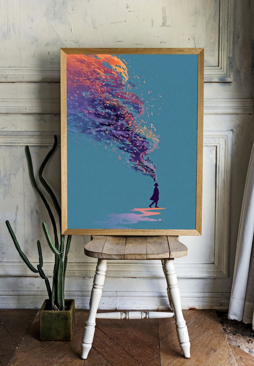 Music Dreamscape Illustration Poster. room preview