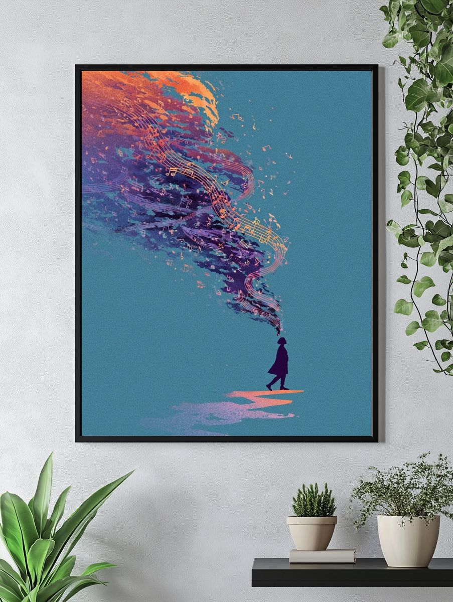 Music Dreamscape Illustration Poster. — room view 4