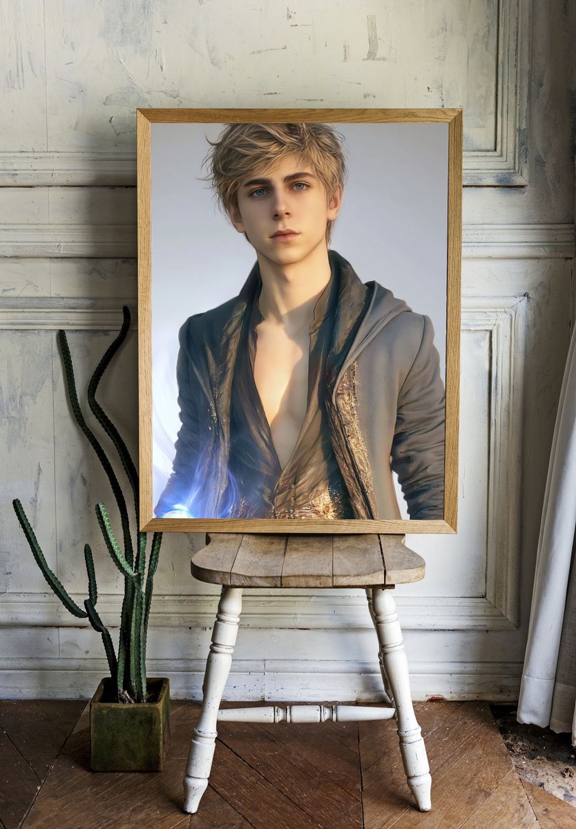 Fantasy Portrait Illustration Poster. room preview