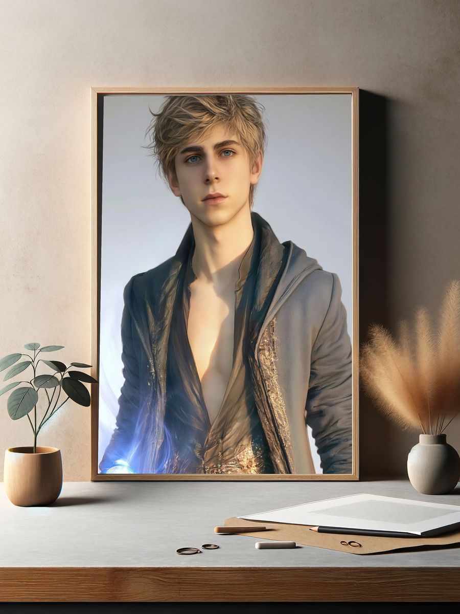 Fantasy Portrait Illustration Poster. — room view 2