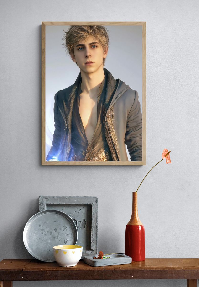 Fantasy Portrait Illustration Poster. — room view 3