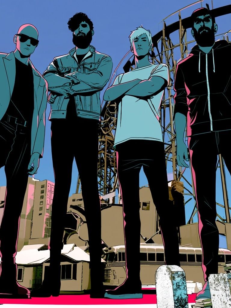 Stylized Band Portrait Poster. poster — illustration art