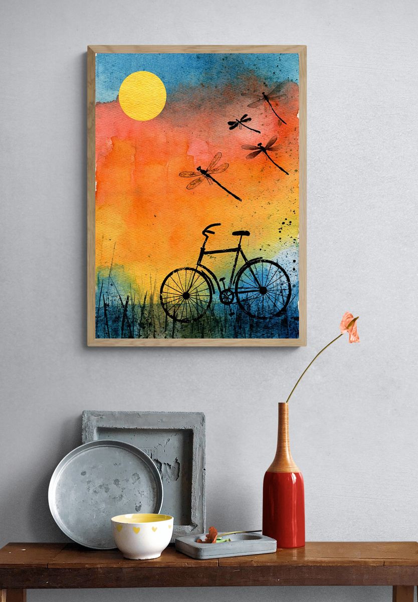 Coffee Drip Abstract Poster. — room view 3