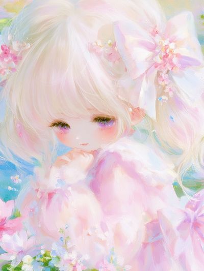 Pastel Doll Girl Illustration Poster. poster print