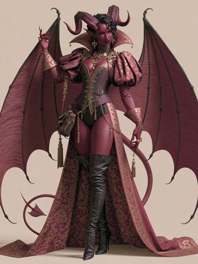 Demon Queen Fantasy Illustration Poster. poster