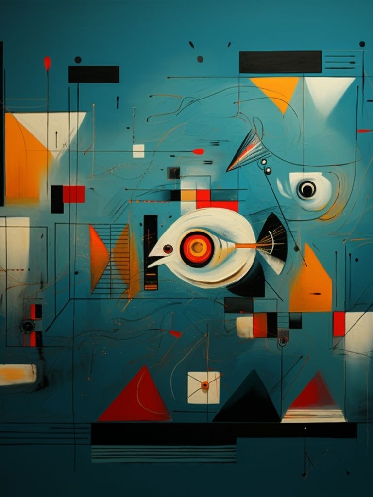 Abstract Fish Geometry Poster. poster — illustration art