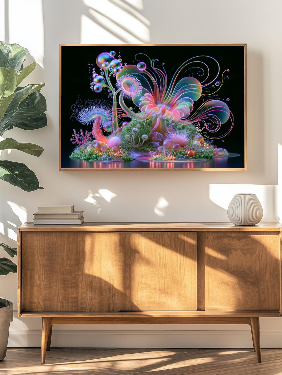 Cosmic Temple Surrealism Poster. — room view 3