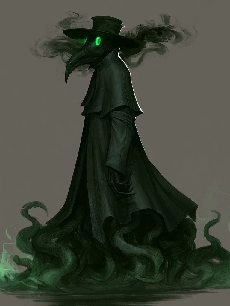 Plague Doctor Digital Art Poster. poster — illustration art
