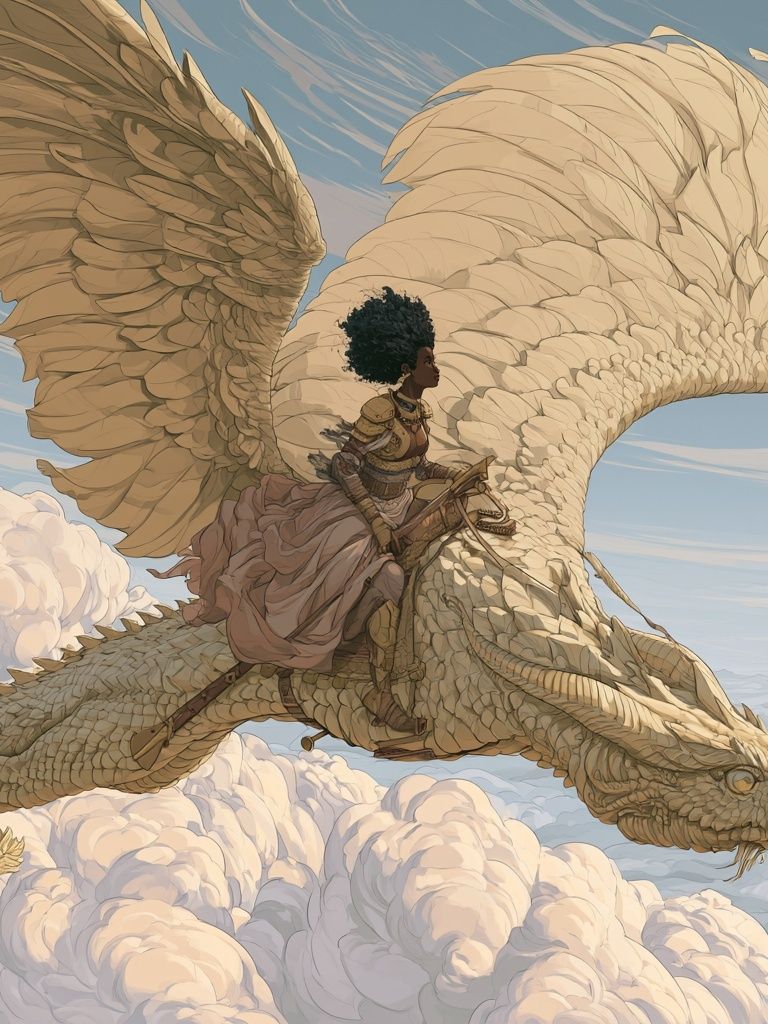 Dragon Rider Fantasy Illustration Poster. poster — illustration art