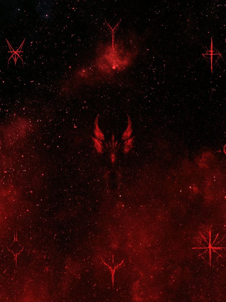Crimson Nebula Sigils Poster. poster — illustration art