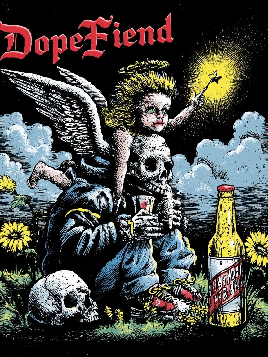 Dope Fiend Gothic Illustration Poster. poster — illustration art