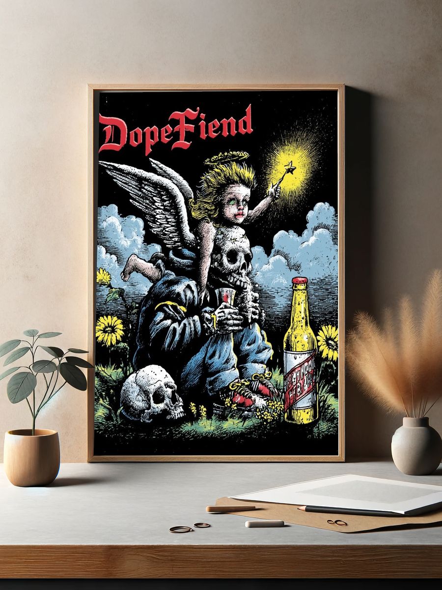 Dope Fiend Gothic Illustration Poster. — room view 2