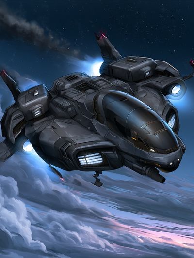 Futuristic Spacecraft Digital Art Poster. poster
