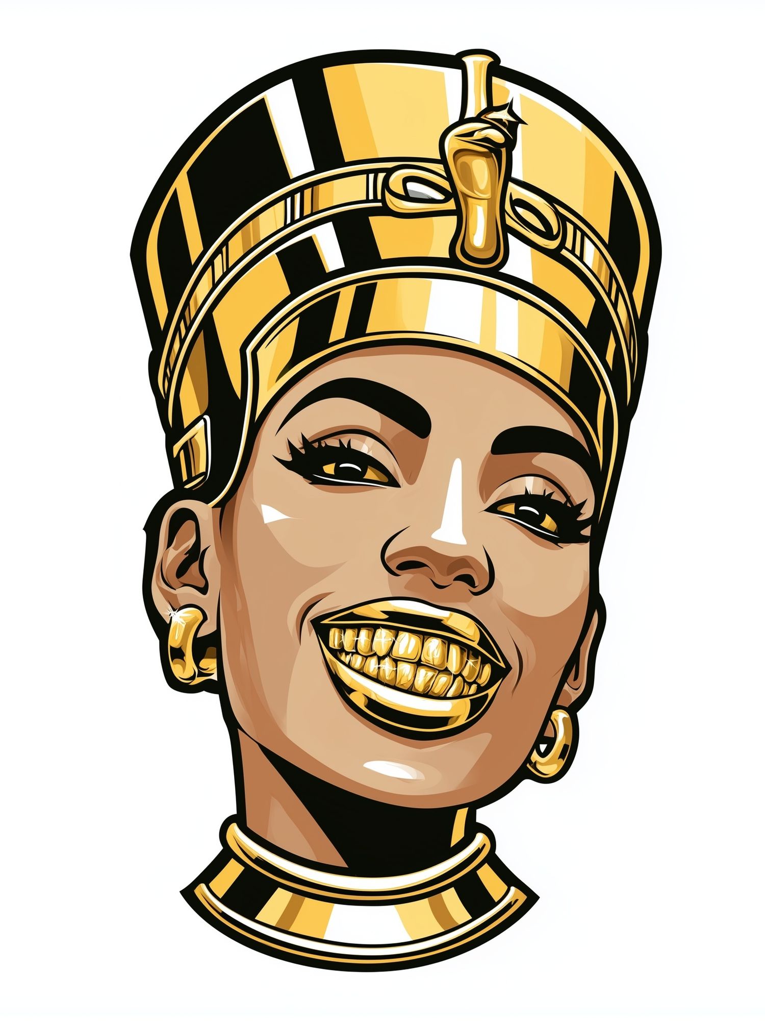 Golden Pharaoh Portrait Poster. poster detail