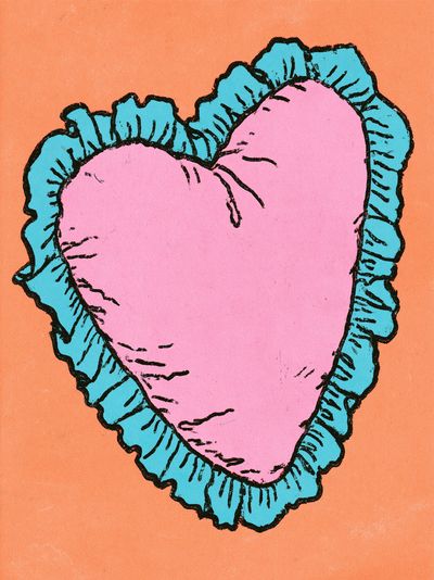 Pink Heart Illustration Poster. poster