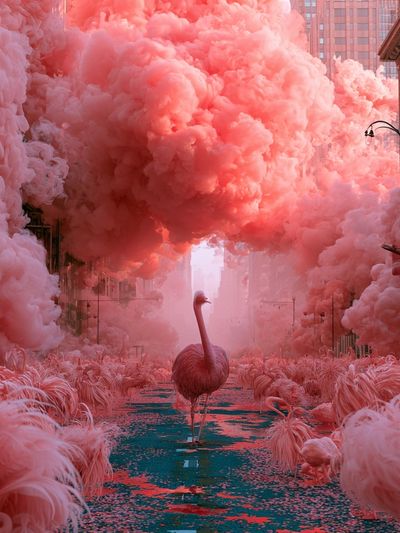 Pink Flamingo Dreamscape Poster.