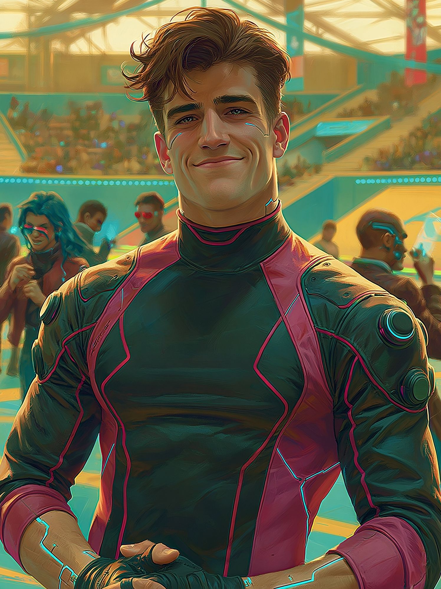 Futuristic Arena Portrait Poster. poster detail