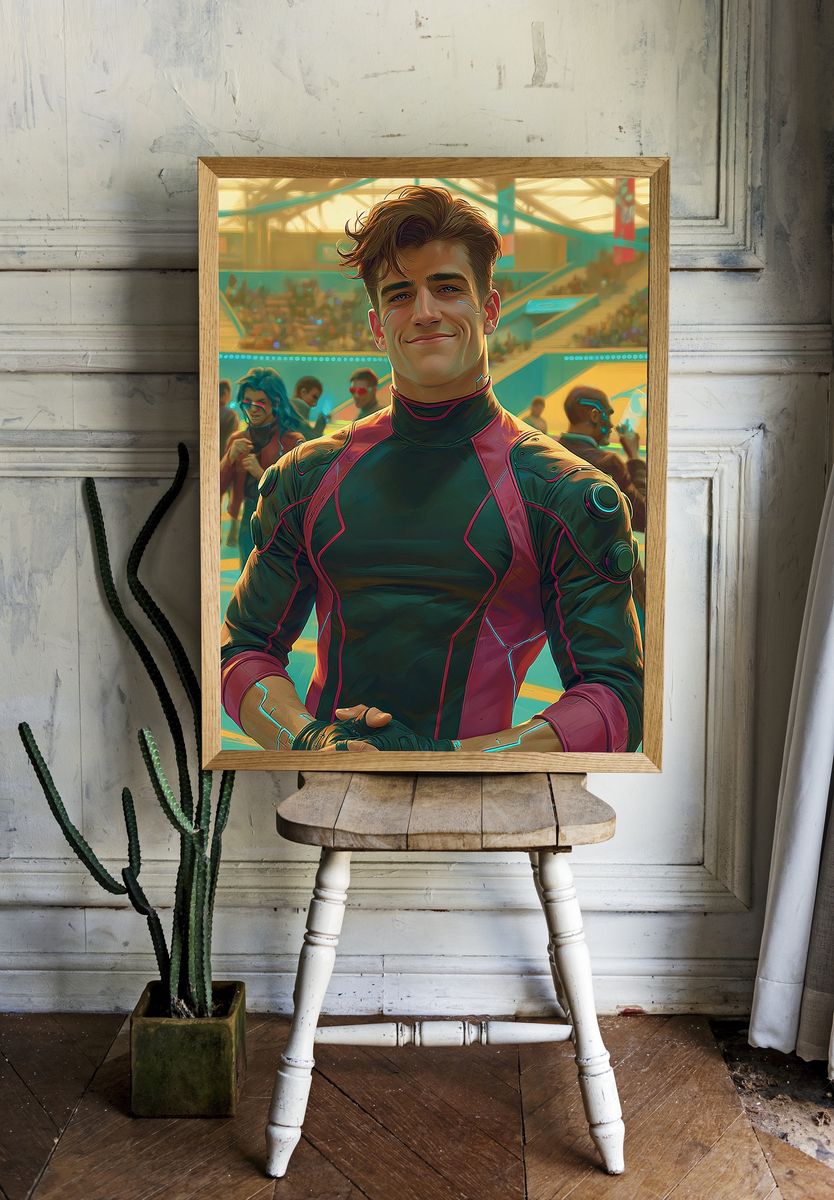 Futuristic Arena Portrait Poster. — room view 1