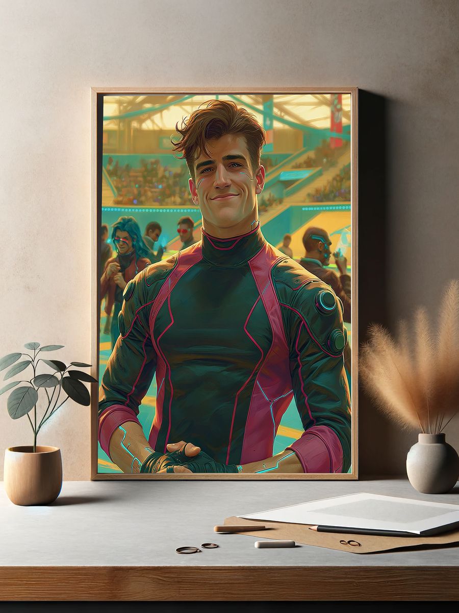 Futuristic Arena Portrait Poster. — room view 2