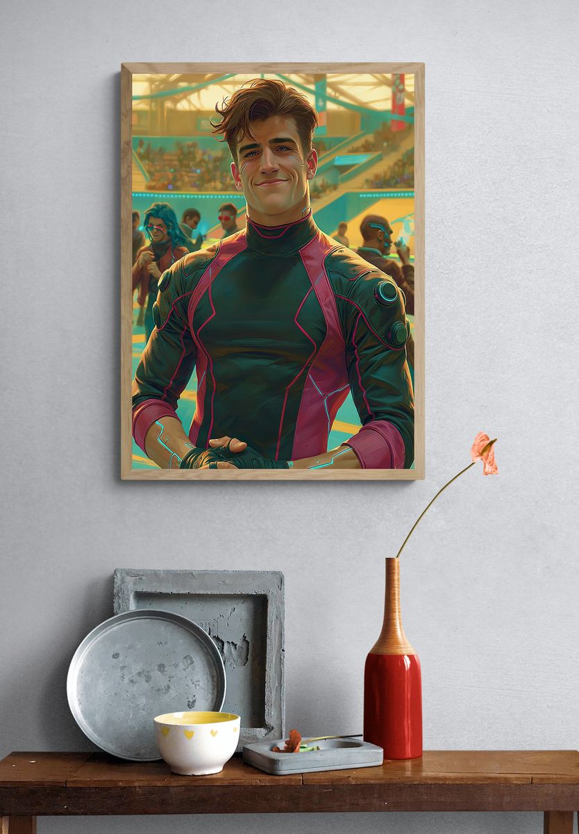 Futuristic Arena Portrait Poster. — room view 3