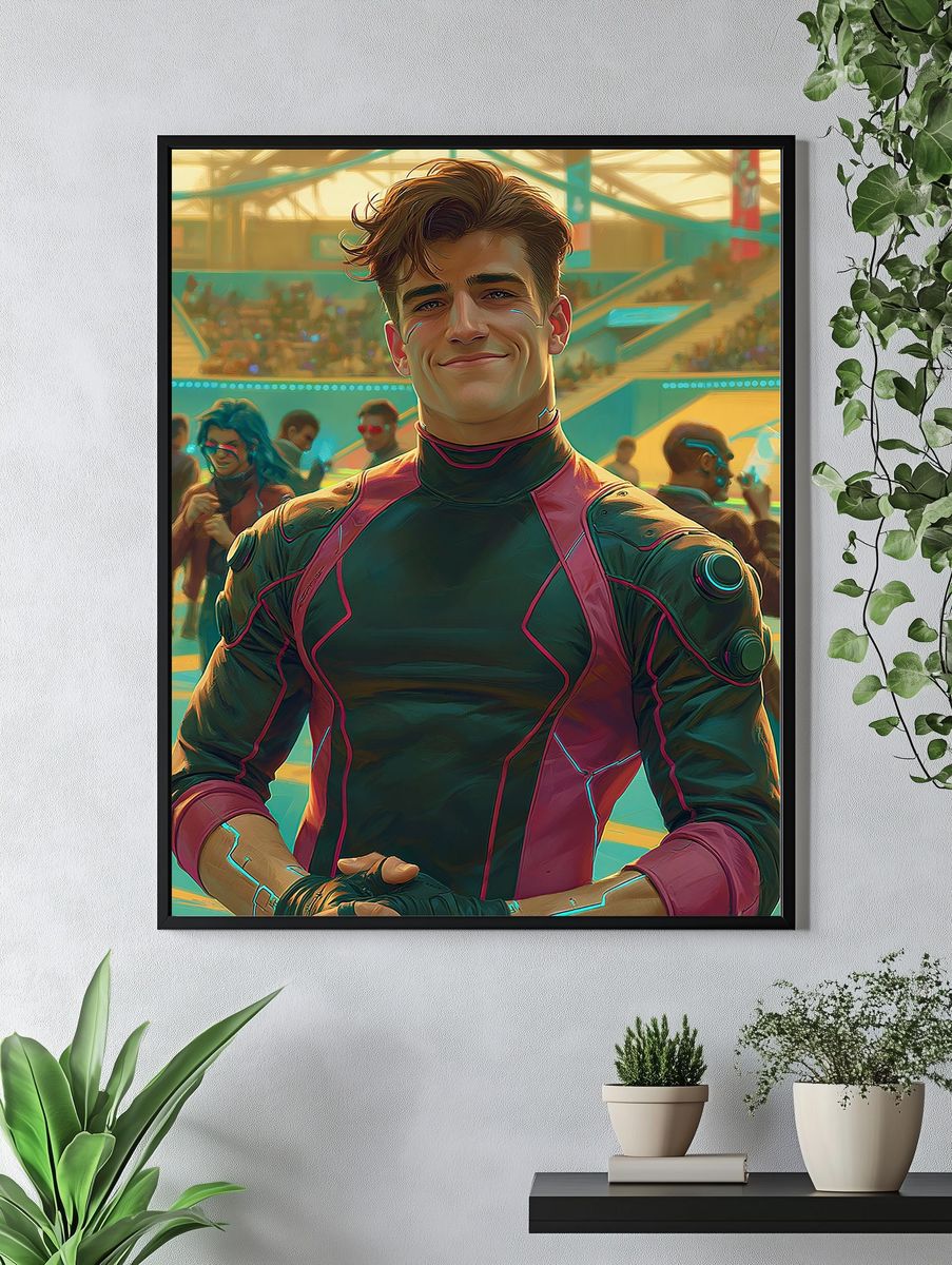 Futuristic Arena Portrait Poster. — room view 4