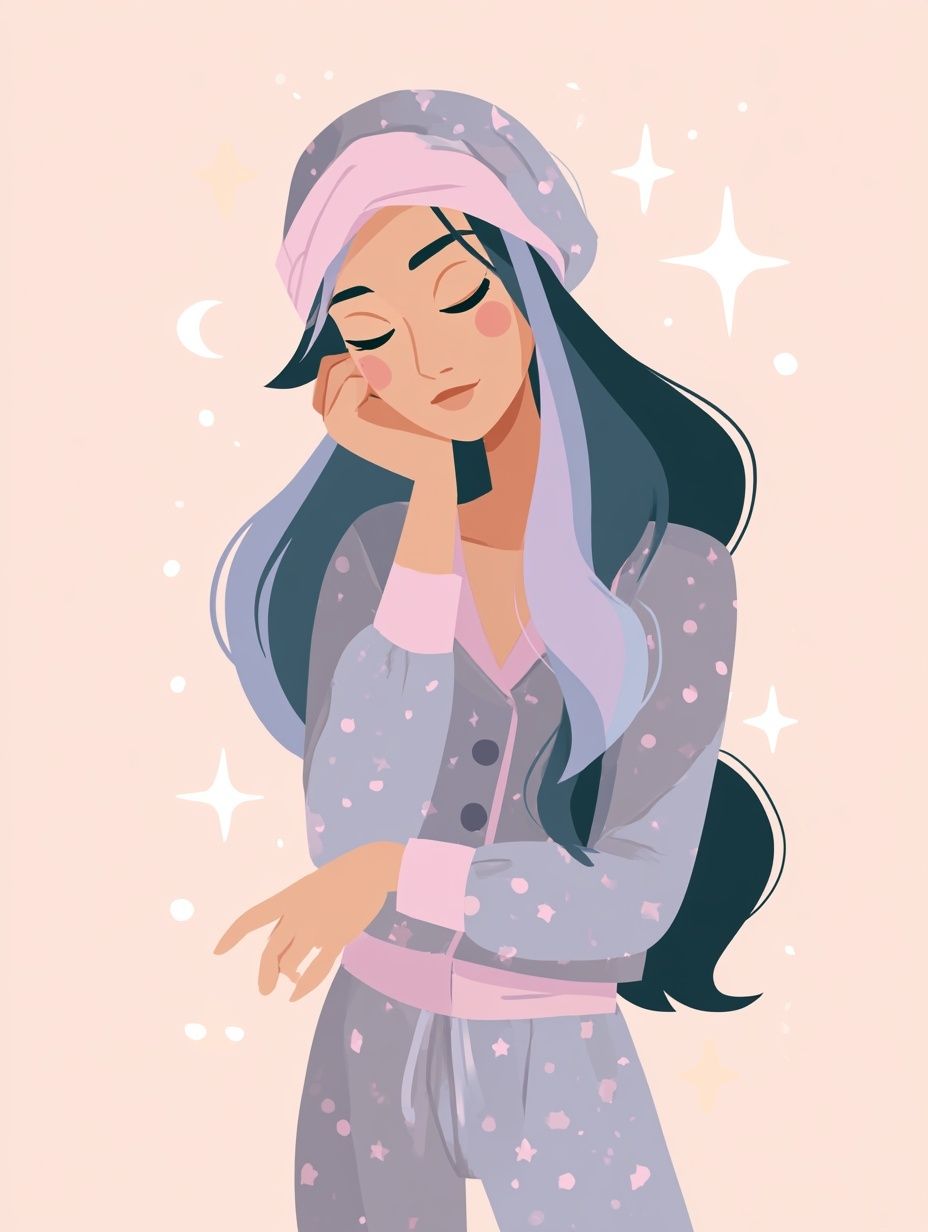Dreamy Girl Illustration Poster. poster — illustration art