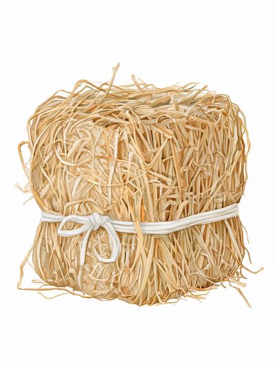 Straw Bale Still Life Print. poster