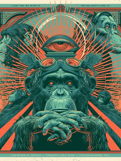 Surreal Chimpanzee Eye Poster.