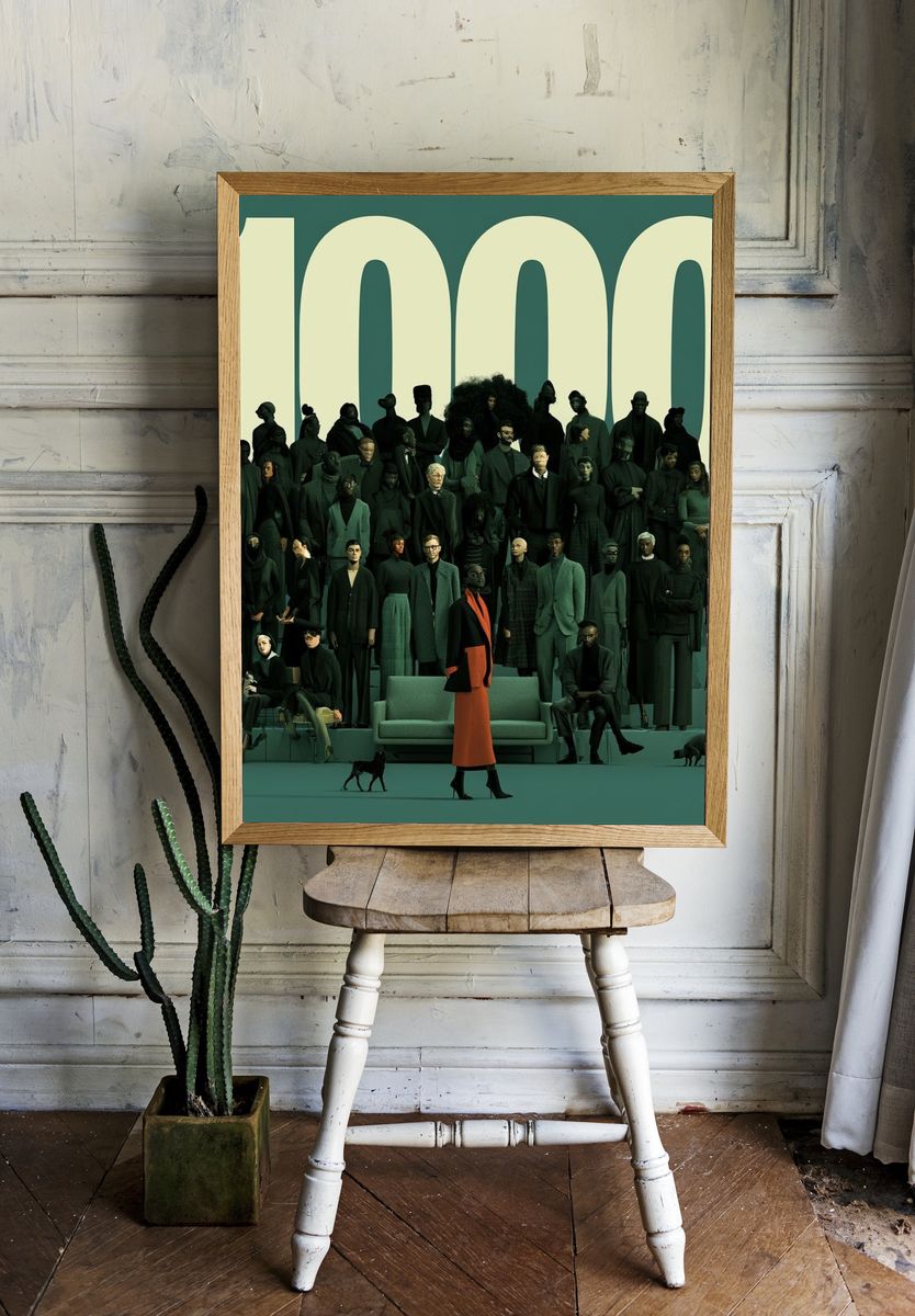 1000 Figures Fashion Illustration Poster. — room view 1