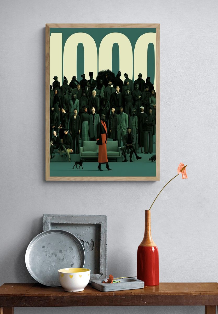 1000 Figures Fashion Illustration Poster. — room view 3