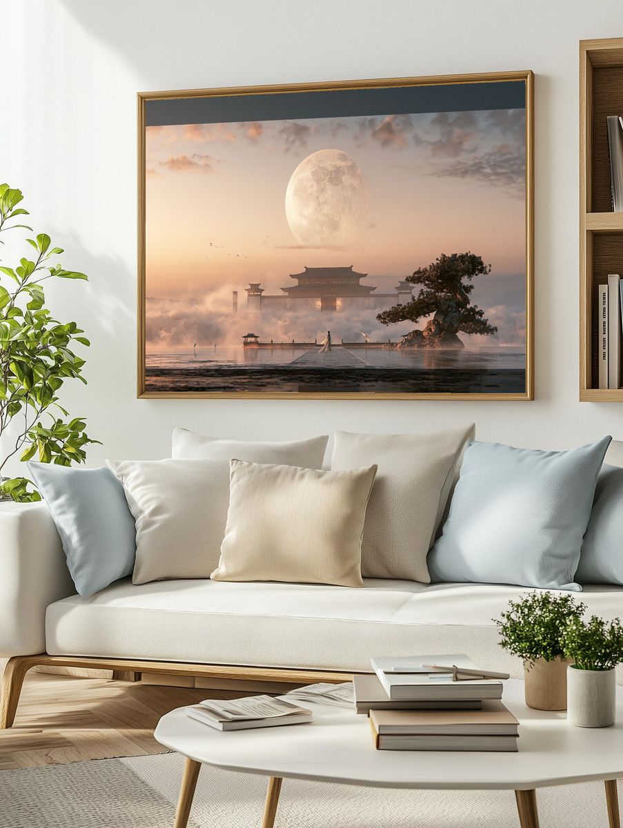 Enchanted Woodland Animals Illustration Poster. — room view 2