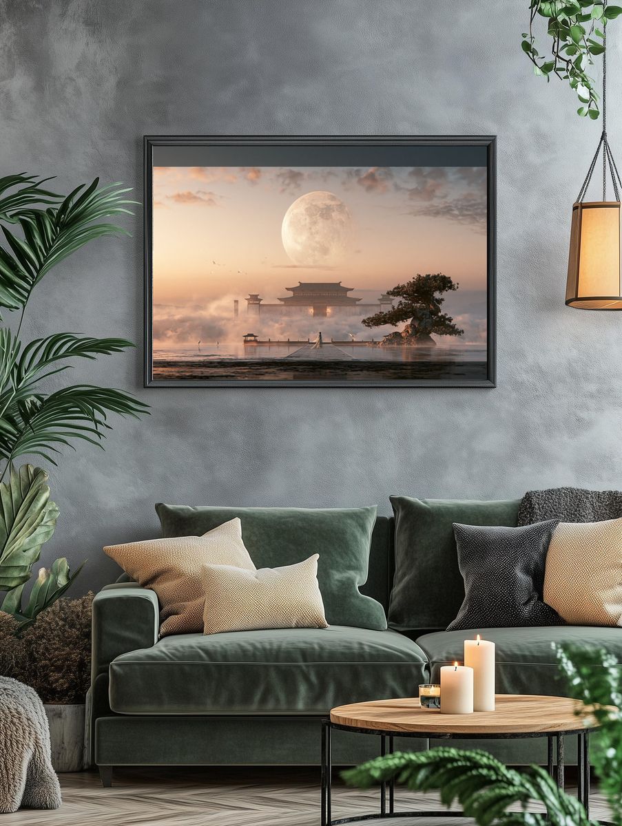 Enchanted Woodland Animals Illustration Poster. — room view 4