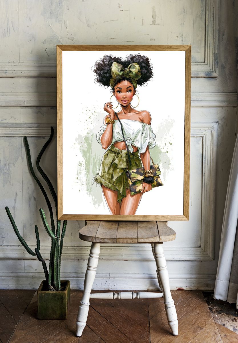 Fashion Illustration Poster. — room view 1