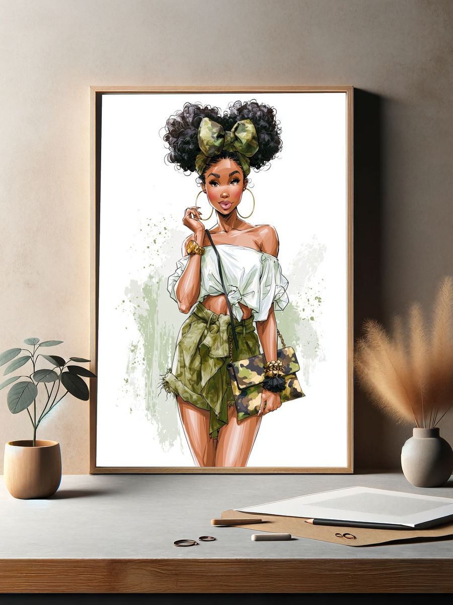 Fashion Illustration Poster. — room view 2