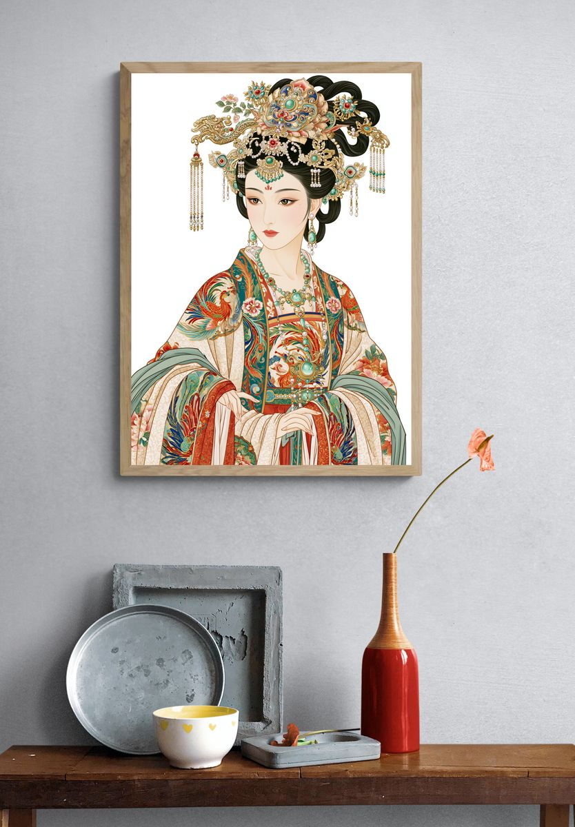 Imperial Geisha Portrait Print. — room view 3