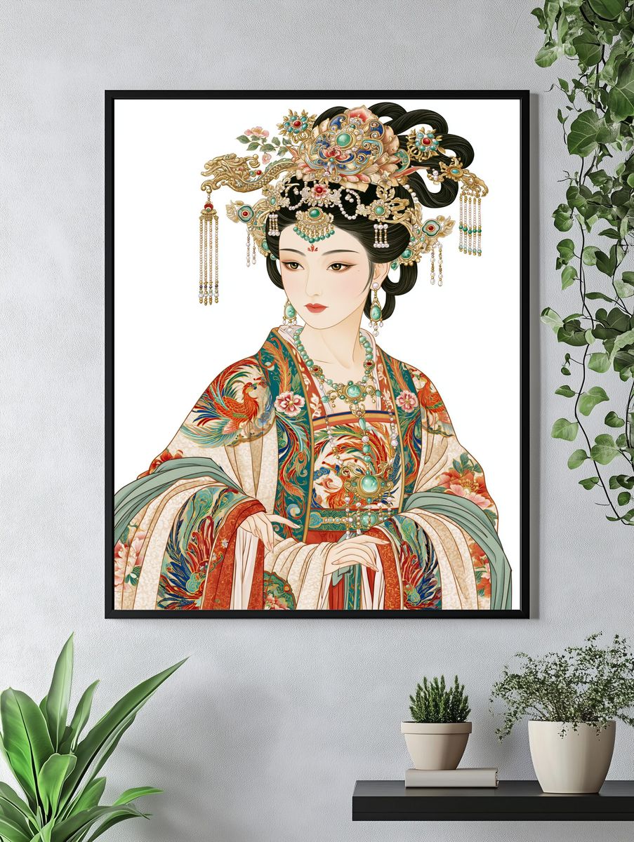 Imperial Geisha Portrait Print. — room view 4