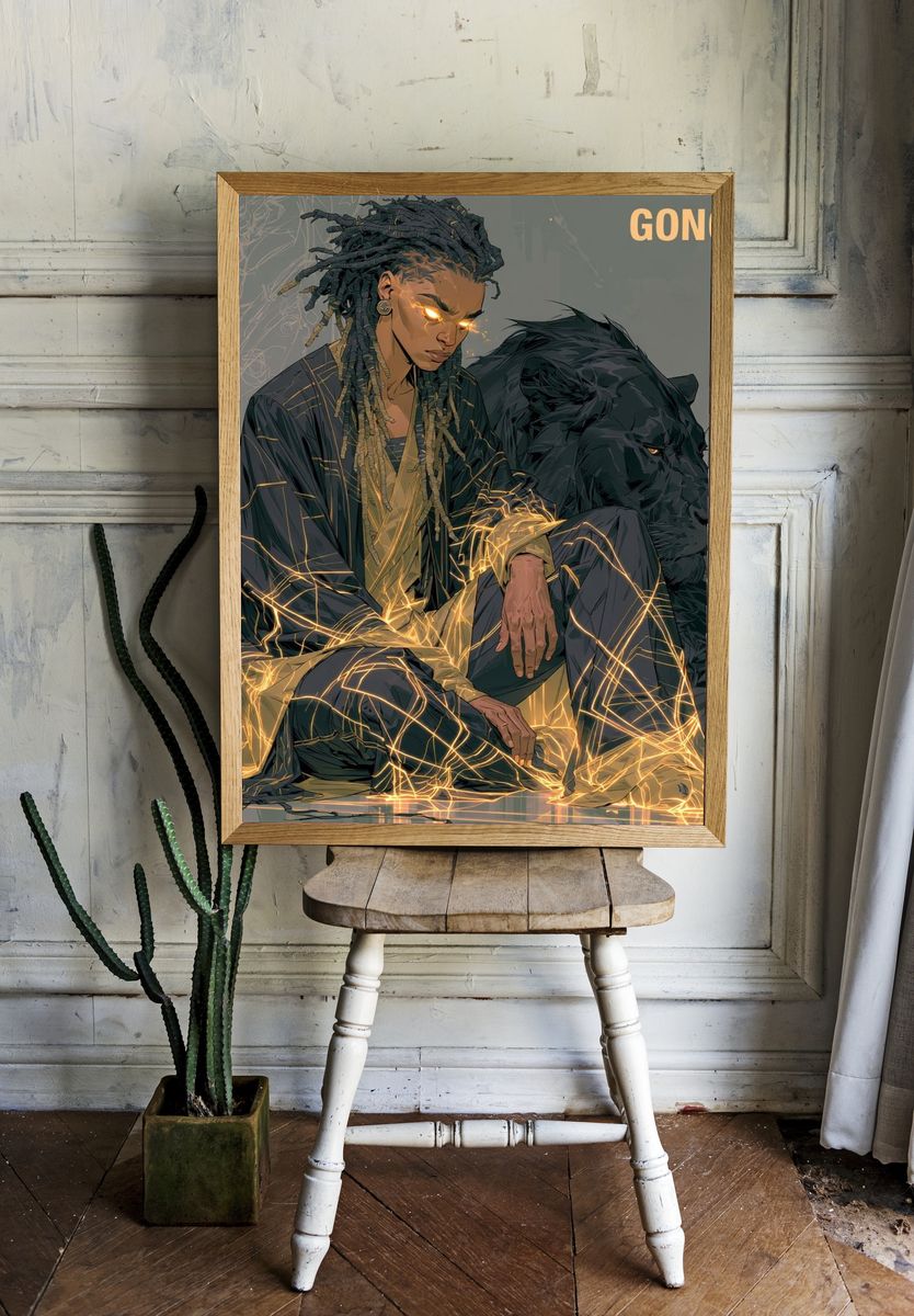 Gong-U Fantasy Illustration Poster. — room view 1