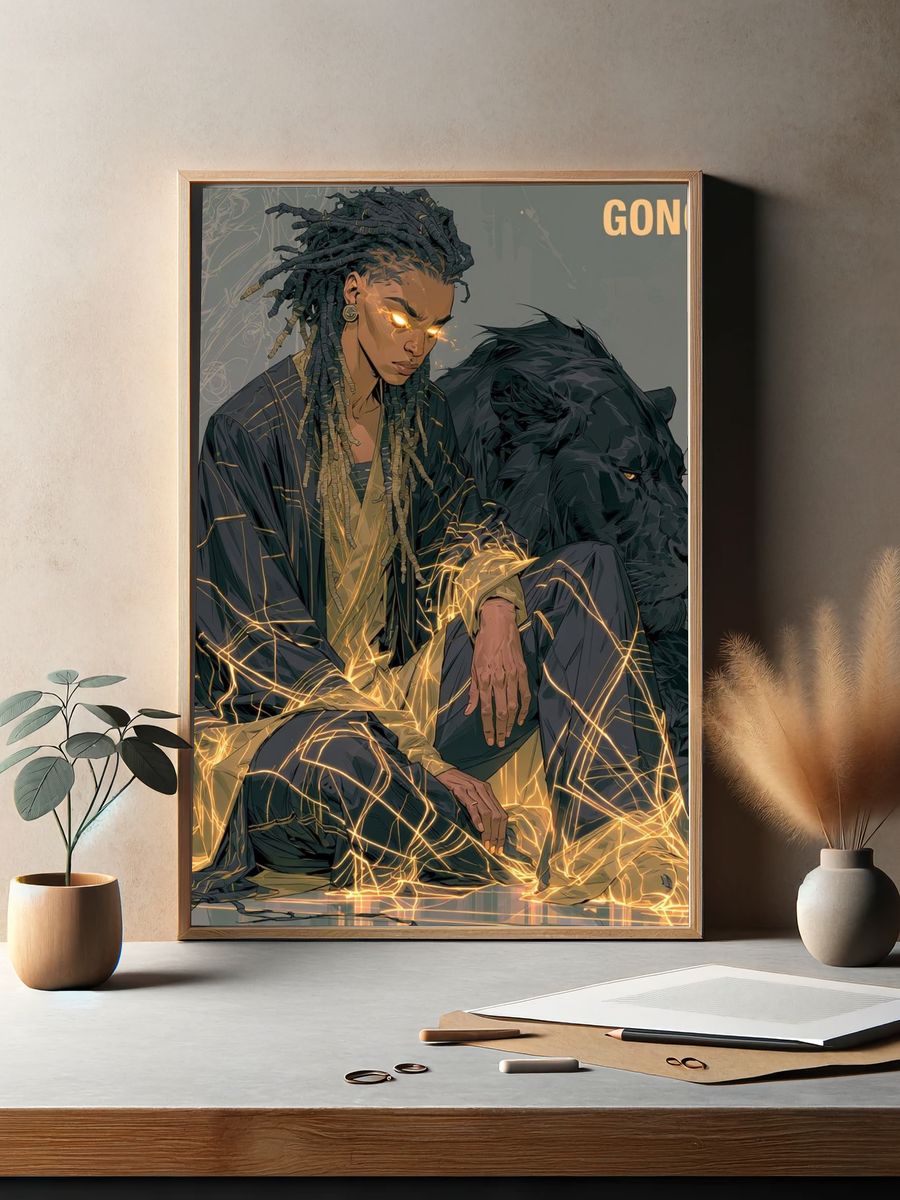 Gong-U Fantasy Illustration Poster. — room view 2