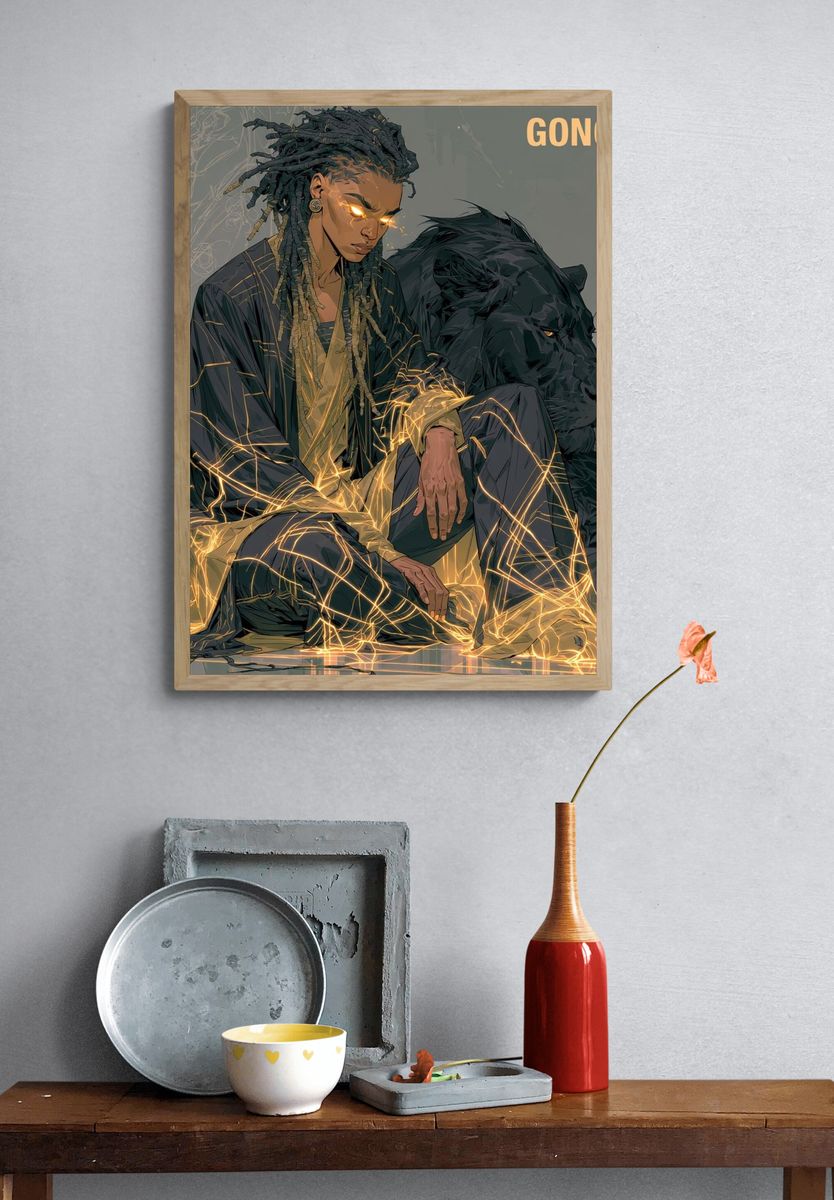 Gong-U Fantasy Illustration Poster. — room view 3