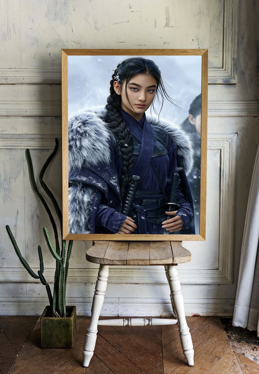 Winter Warrior Portrait Print. — room view 1