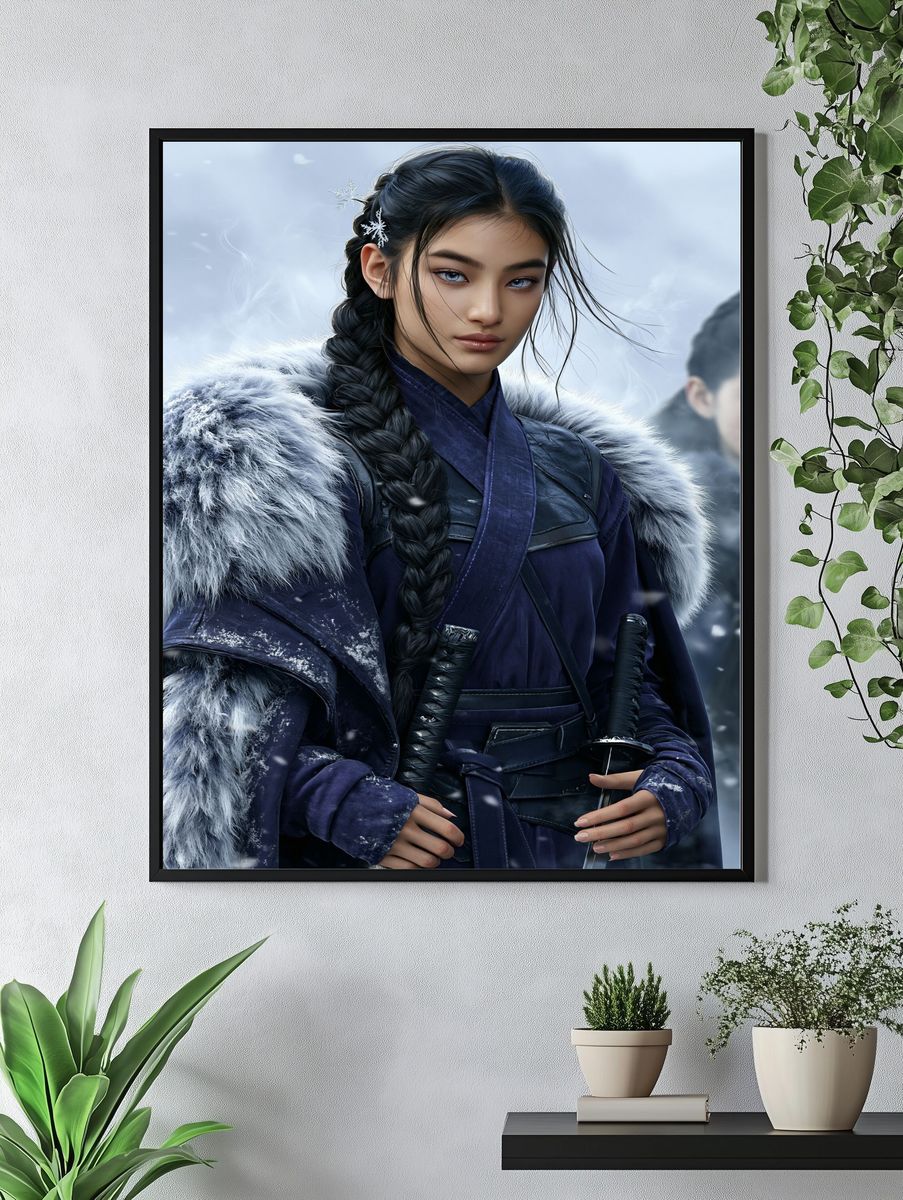 Winter Warrior Portrait Print. — room view 4