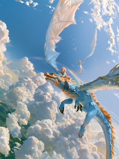 Dragon Flight Fantasy Print.