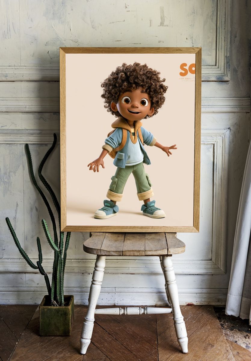 Sol Character Illustration Poster. room preview